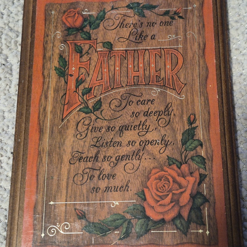 Vintage Hallmark Father Wall Plaque